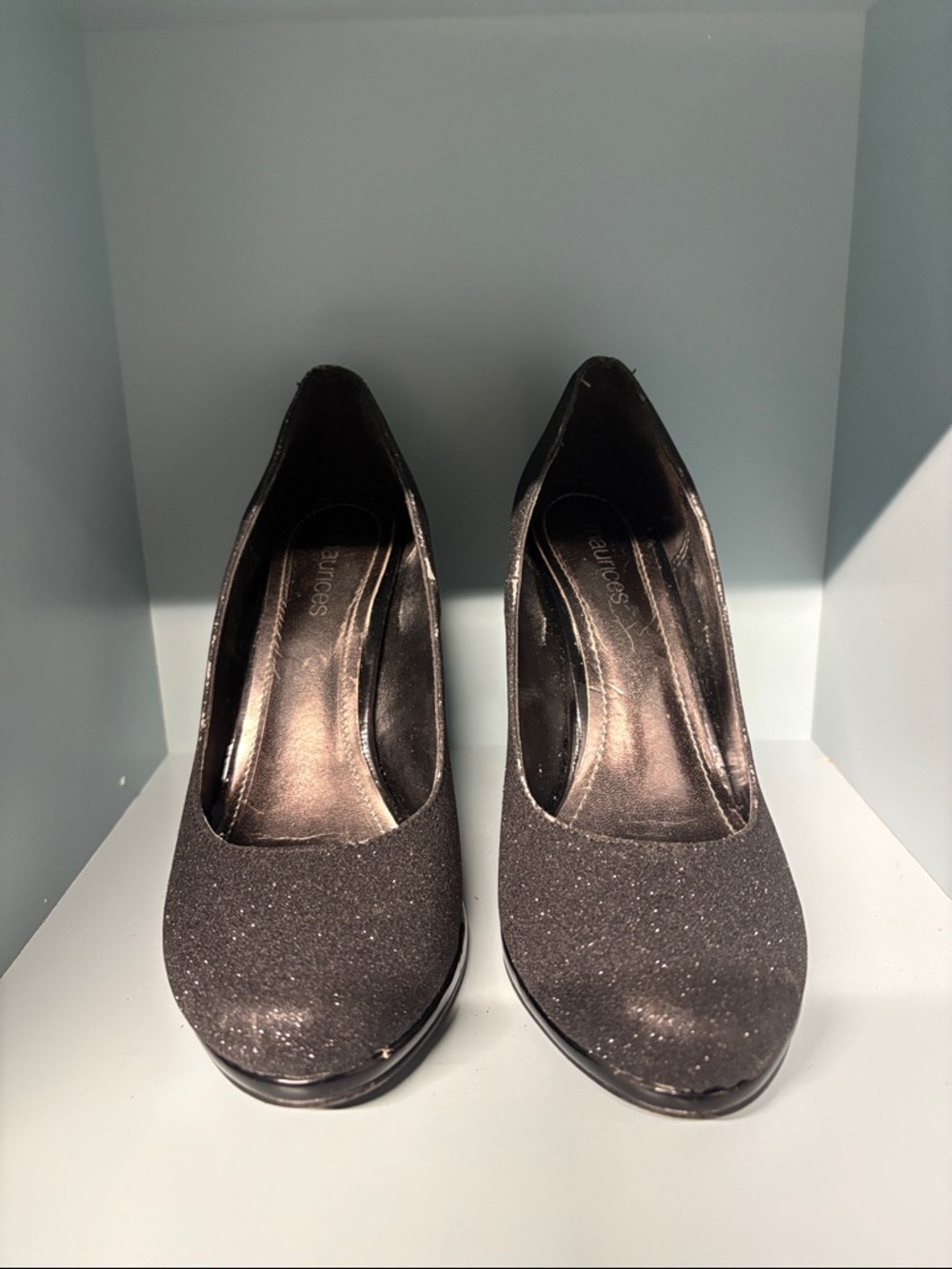 Maurices Aurora Black Glitter Pump - Women's Classic Heel